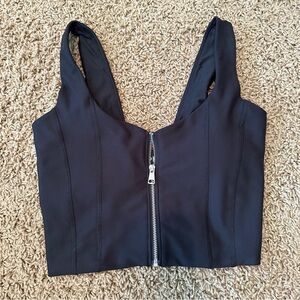 Abercrombie zip up cropped tank